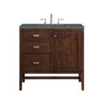 Addison 36IN Single Vanity Mid-Century Acacia w/ 3 CM Parisien Bleu Silestone Top