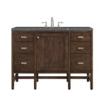 Addison 48IN Single Vanity Mid-Century Acacia w/ 3 CM Parisien Bleu Silestone Top