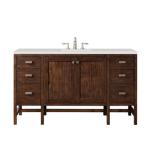 Addison 60IN Single Vanity Mid-Century Acacia w/ 3 CM Lime Delight Silestone Top