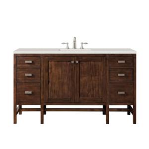 Addison 60IN Single Vanity Mid-Century Acacia w/ 3 CM Lime Delight Silestone Top