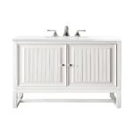 Athens 30IN Single Vanity Glossy White w/ 3 CM White Zeus Silestone Top