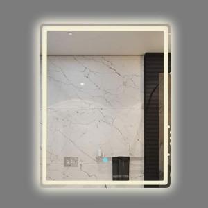 Square Bathroom LED Light Mirror 48x30 - Call for Price