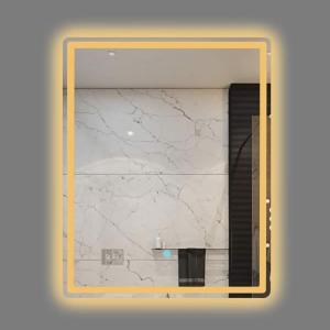 Square Bathroom LED Light Mirror 60x30 - Call for Price