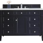 Brittany 48" Single Vanity, Victory Blue w/ 3 CM Eternal Jasmine Pearl Silestone Top w/FreePower Wireless Charger
