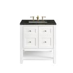 Breckenridge 30" Single Vanity, Bright White, w/ 3 CM Phantome Eclos Top