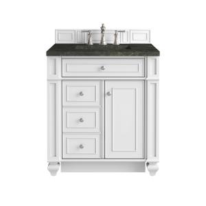Bristol 30" Single Vanity, Bright White, w/ 3 CM Phantome Eclos Top