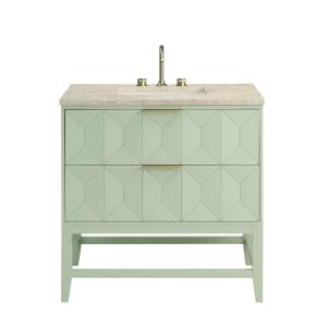 Emmeline 36" Single Vanity, Pistachio, w/ 3 CM Tajnar Eclos Top