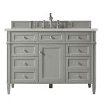 Brittany 48" Single Vanity, Urban Gray, w/ 3 CM Siberian Silestone Top