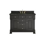 Brookfield 48" Single Vanity, Black Onyx, w/ 3 CM Phantome Eclos Top