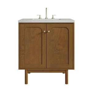 Laurent 30" Single Vanity, Honey Oak w/ 3 CM Lime Delight Silestone Top