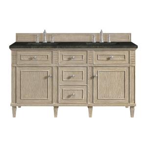 Lorelai 60" Double Vanity, Whitewashed Oak, w/ 3 CM Phantome Eclos Top