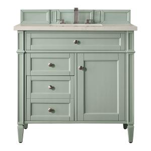 Brittany 36" Single Vanity, Sage Green, w/ 3 CM Siberian Silestone Top