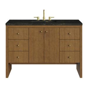 Hudson 48" Single Vanity, Honey Oak w/ 3 CM Phantome Eclos Top