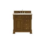 Brookfield 36" Single Vanity, Honey Oak, w/ 3 CM Tajnar Eclos Top