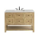 Breckenridge 48" Single Vanity, Light Natural Oak w/ 3 CM Eternal Jasmine Pearl Top w/FreePower Wireless Charger