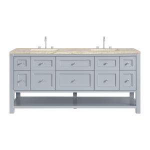 Breckenridge 72" Double Vanity, Serenity Blue, w/ 3 CM Tajnar Eclos Top