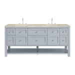 Breckenridge 72" Double Vanity, Serenity Blue, w/ 3 CM Tajnar Eclos Top