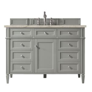 Brittany 48" Single Vanity, Urban Gray, w/ 3 CM Tajnar Eclos Top