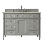 Brittany 48" Single Vanity, Urban Gray, w/ 3 CM Tajnar Eclos Top w/FreePower Wireless Charger