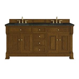 Brookfield 72" Double Vanity, Honey Oak, w/ 3 CM Phantome Eclos Top