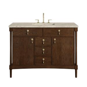 Kinnsden 48" Single Vanity, Sable Oak w/ 3 CM Tajnar Eclos Top