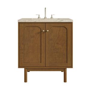 Laurent 30" Single Vanity, Honey Oak w/ 3 CM Tajnar Eclos Top