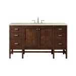 Addison 60" Single Vanity, Mid-Century Acacia, w/ 3 CM Tajnar Eclos Top