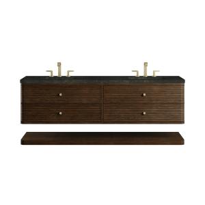 Allamari 72" Double Vanity, Sable w/ 3 CM Phantome Eclos Top