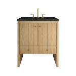 Hudson 30" Single Vanity, Light Natural Oak w/ 3 CM Phantome Eclos Top