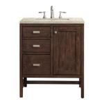 Addison 30" Single Vanity, Mid-Century Acacia, w/ 3 CM Tajnar Eclos Top