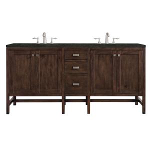 Addison 72" Double Vanity, Mid-Century Acacia, w/ 3 CM Phantome Eclos Top