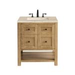 Breckenridge 30" Single Vanity, Light Natural Oak, w/ 3 CM Tajnar Eclos Top