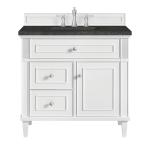 Lorelai 36" Single Vanity, Bright White, w/ 3 CM Phantome Eclos Top