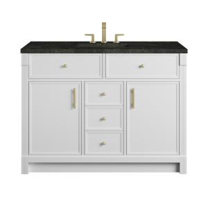Bellshire 48" Single Vanity, Bright White w/ 3 CM Phantome Eclos Top