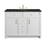 Bellshire 48" Single Vanity, Bright White w/ 3 CM Phantome Eclos Top
