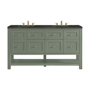 Breckenridge 60" Double Vanity, Smokey Celadon, w/ 3 CM Phantome Eclos Top