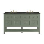 Breckenridge 60" Double Vanity, Smokey Celadon, w/ 3 CM Phantome Eclos Top