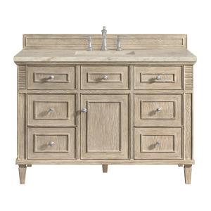 Lorelai 48" Single Vanity, Whitewashed Oak, w/ 3 CM Tajnar Eclos Top