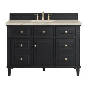 Lorelai 48" Single Vanity, Black Onyx, w/ 3 CM Tajnar Eclos Top