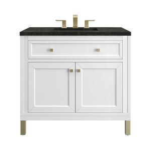 Chicago 36" Single Vanity, Glossy White, w/ 3 CM Phantome Eclos Top
