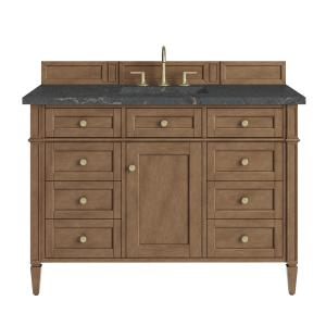 Brittany 48" Single Vanity, Pecan w/ 3 CM Parisien Bleu Silestone Top w/FreePower Wireless Charger