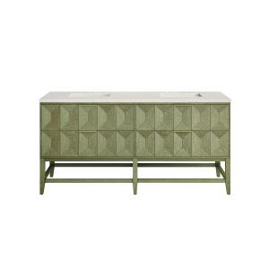 Emmeline 72" Double Vanity, Pebble Oak w/ 3 CM Eternal Marfil Top