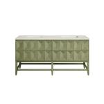 Emmeline 72" Double Vanity, Pebble Oak w/ 3 CM Eternal Marfil Top