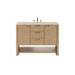 Solene 48" Single Vanity, Seaside Oak, w/ 3 CM Tajnar Eclos Top