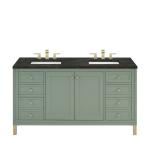 Chicago 60" Double Vanity, Smokey Celadon, w/ 3 CM Phantome Eclos Top