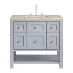 Breckenridge 36" Single Vanity, Serenity Blue, w/ 3 CM Tajnar Eclos Top