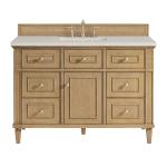 Lorelai 48" Single Vanity, Light Natural Oak, w/ 3 CM Siberian Silestone Top