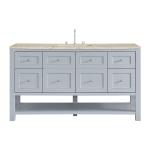 Breckenridge 60" Single Vanity, Serenity Blue, w/ 3 CM Tajnar Eclos Top