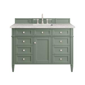 Brittany 48" Single Vanity, Smokey Celadon w/ 3 CM Eternal Jasmine Pearl Top w/FreePower Wireless Charger