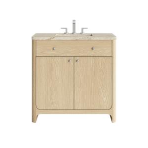 Gracyn 36" Single Vanity, Coastal Driftwood, w/ 3 CM Tajnar Eclos Widespread Top